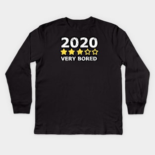 Rating in year 2020 with 3 star, very bored Kids Long Sleeve T-Shirt